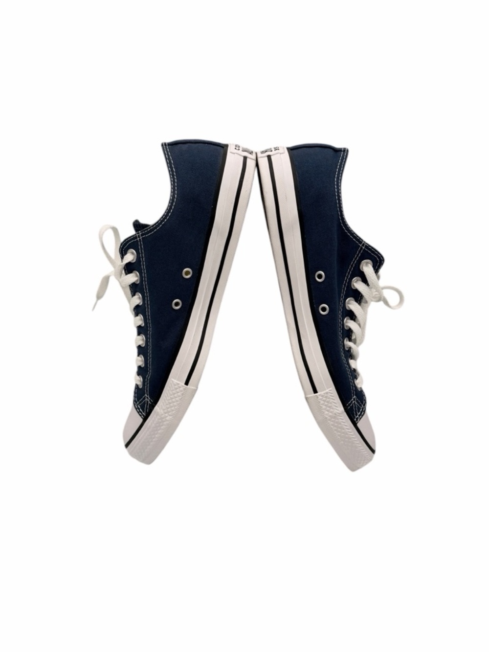 Navy & White - Converse All-Stars Low Top Sneakers - Unisex W 11/M 9 - Picture 9 of 11